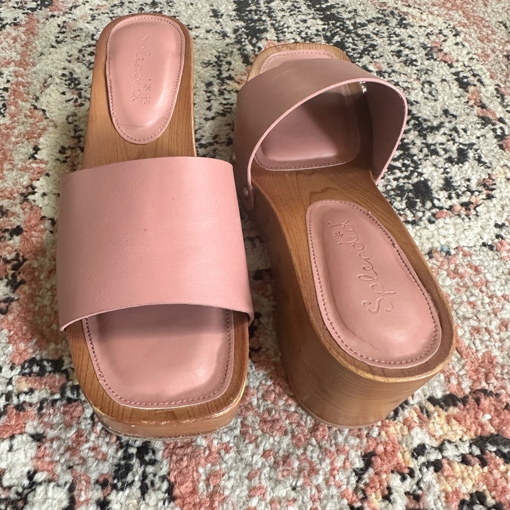 Splendid Brexlee square toe Platform Clogs 9.5 - image 10